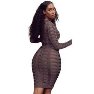House of CB Charcoal Lola Bandage Dress